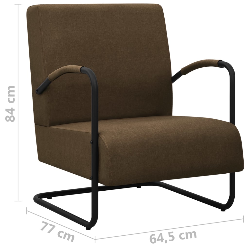 Fauteuil stof donkerbruin - Griffin Retail