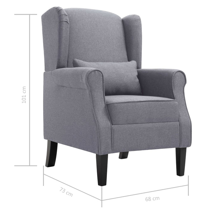 Fauteuil stof donkergrijs - Griffin Retail