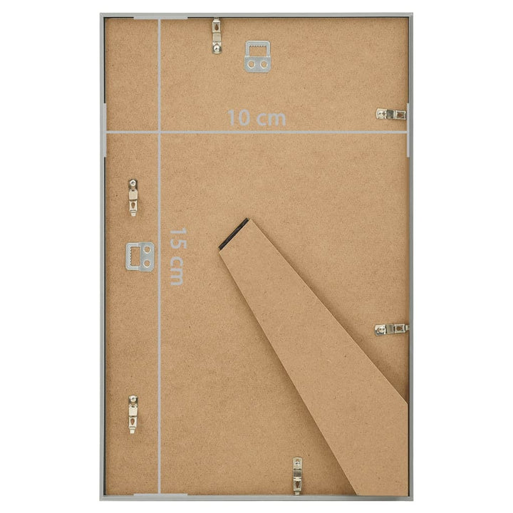 Fotolijsten 5 st voor wand of tafel 10x15 cm MDF zilverkleurig - Griffin Retail