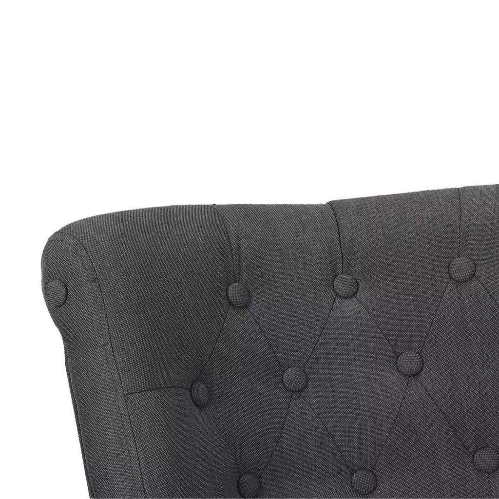 Franse stoelen 2 st stof grijs - Griffin Retail