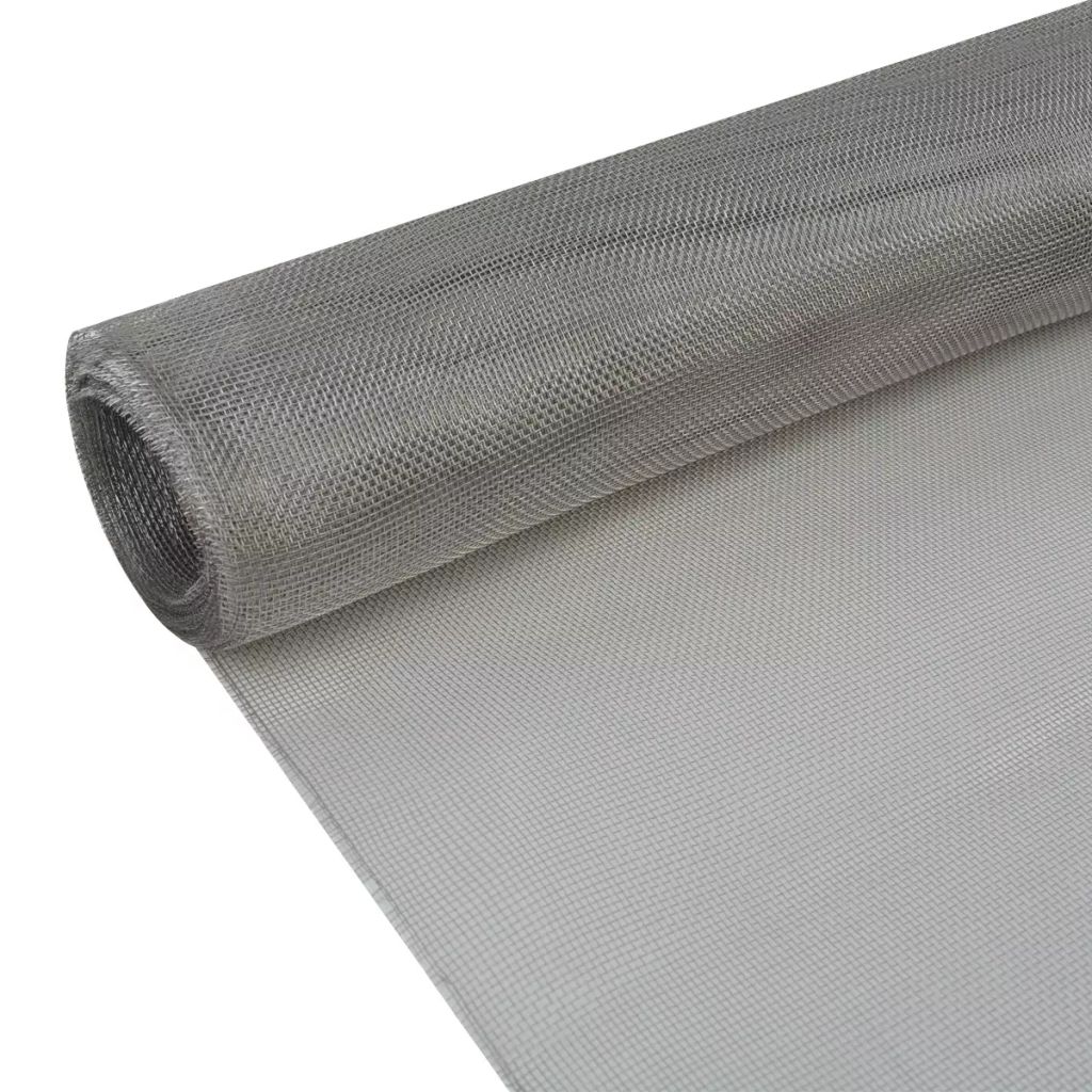 Gaas 100x1000 cm roestvrij staal zilverkleurig - Griffin Retail