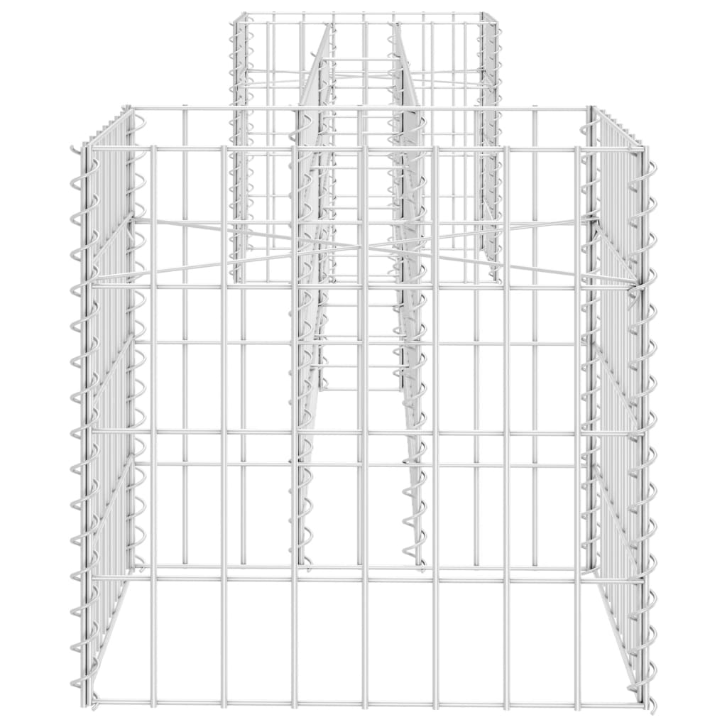 Gabion plantenbak H-vormig 260x40x40 cm staaldraad - Griffin Retail