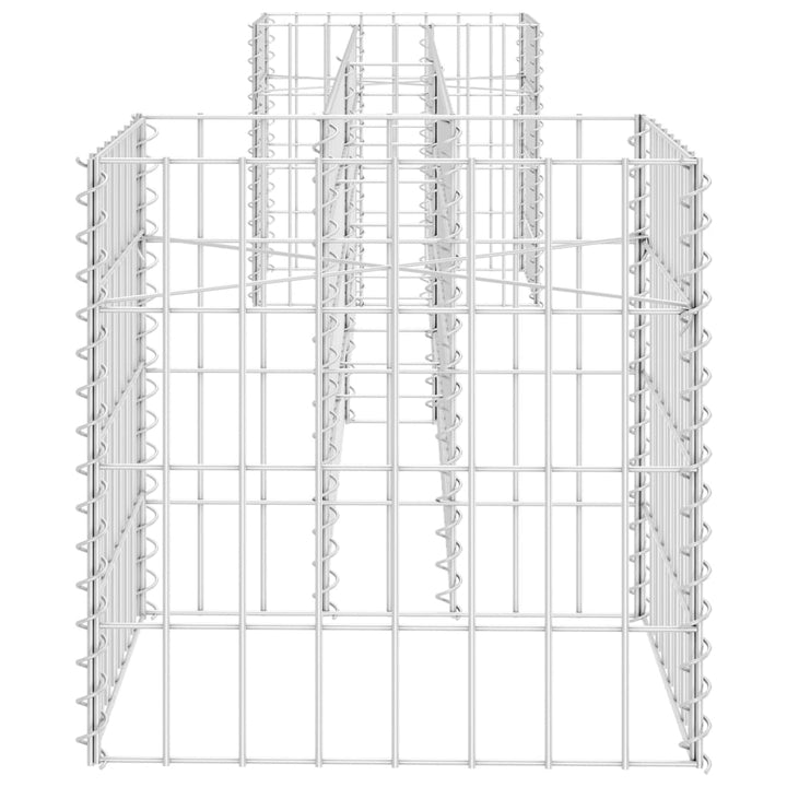 Gabion plantenbak H-vormig 260x40x40 cm staaldraad - Griffin Retail