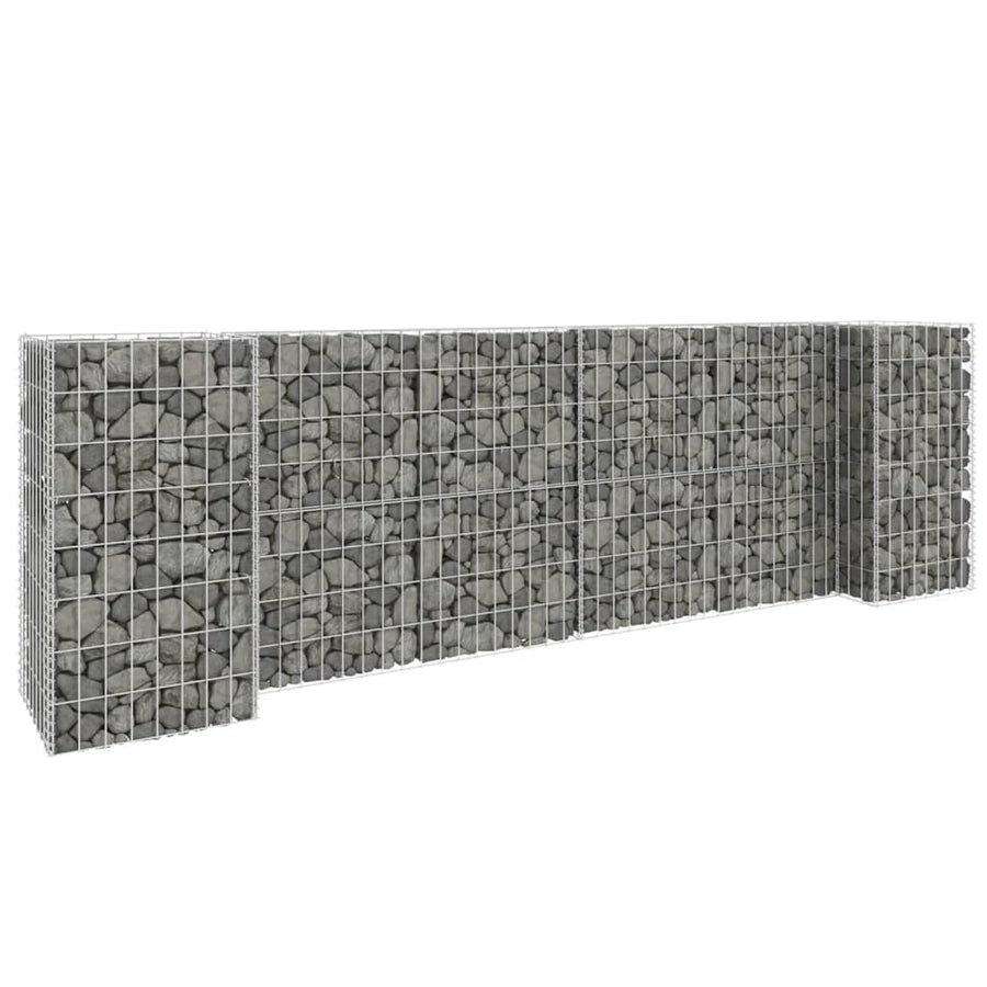 Gabion plantenbak H-vormig 260x40x80 cm staaldraad - Griffin Retail