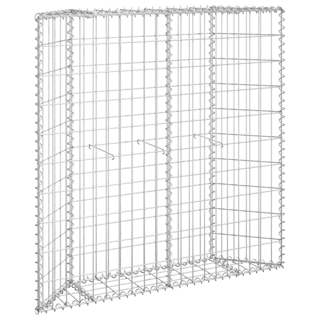 Gabion plantenbak trapezium 100x20x100 cm gegalvaniseerd staal - Griffin Retail