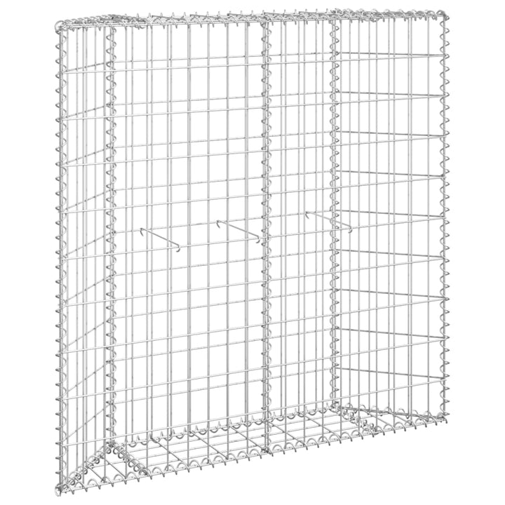 Gabion plantenbak trapezium 100x20x100 cm gegalvaniseerd staal - Griffin Retail