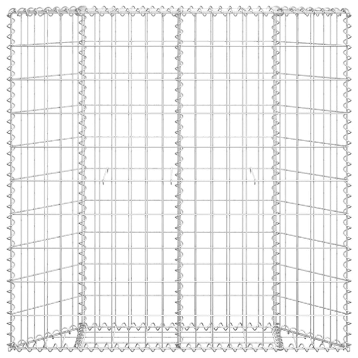 Gabion plantenbak trapezium 100x20x100 cm gegalvaniseerd staal - Griffin Retail