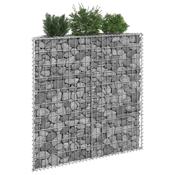 Gabion plantenbak trapezium 100x20x100 cm gegalvaniseerd staal - Griffin Retail