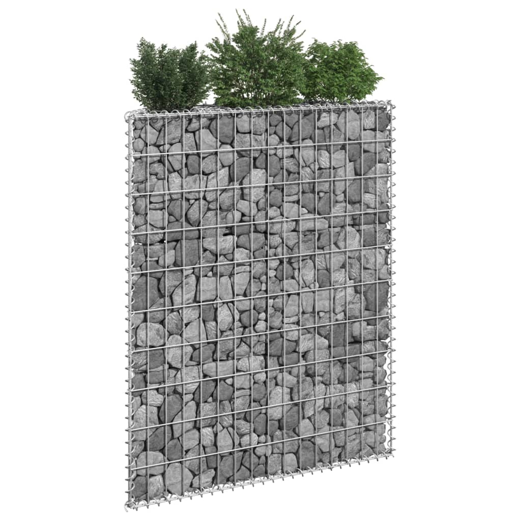 Gabion plantenbak trapezium 80x20x100 cm gegalvaniseerd staal - Griffin Retail