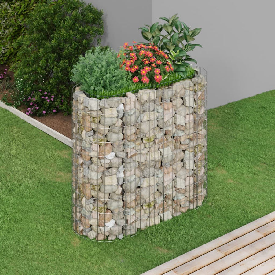 Gabion plantenbak verhoogd 120x50x100 cm gegalvaniseerd ijzer - Griffin Retail