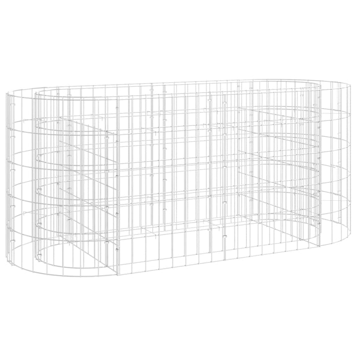 Gabion plantenbak verhoogd 120x50x50 cm gegalvaniseerd ijzer - Griffin Retail