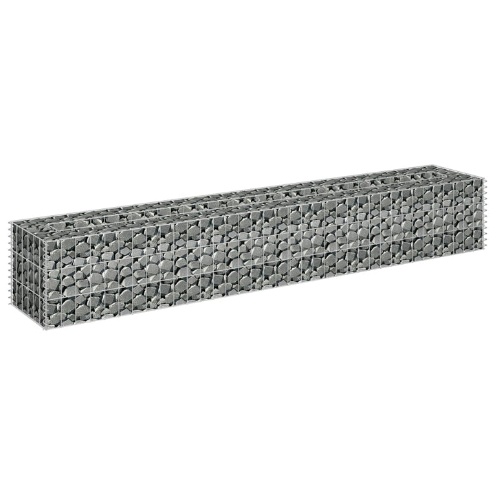 Gabion plantenbak verhoogd 180x30x30 cm gegalvaniseerd staal - Griffin Retail