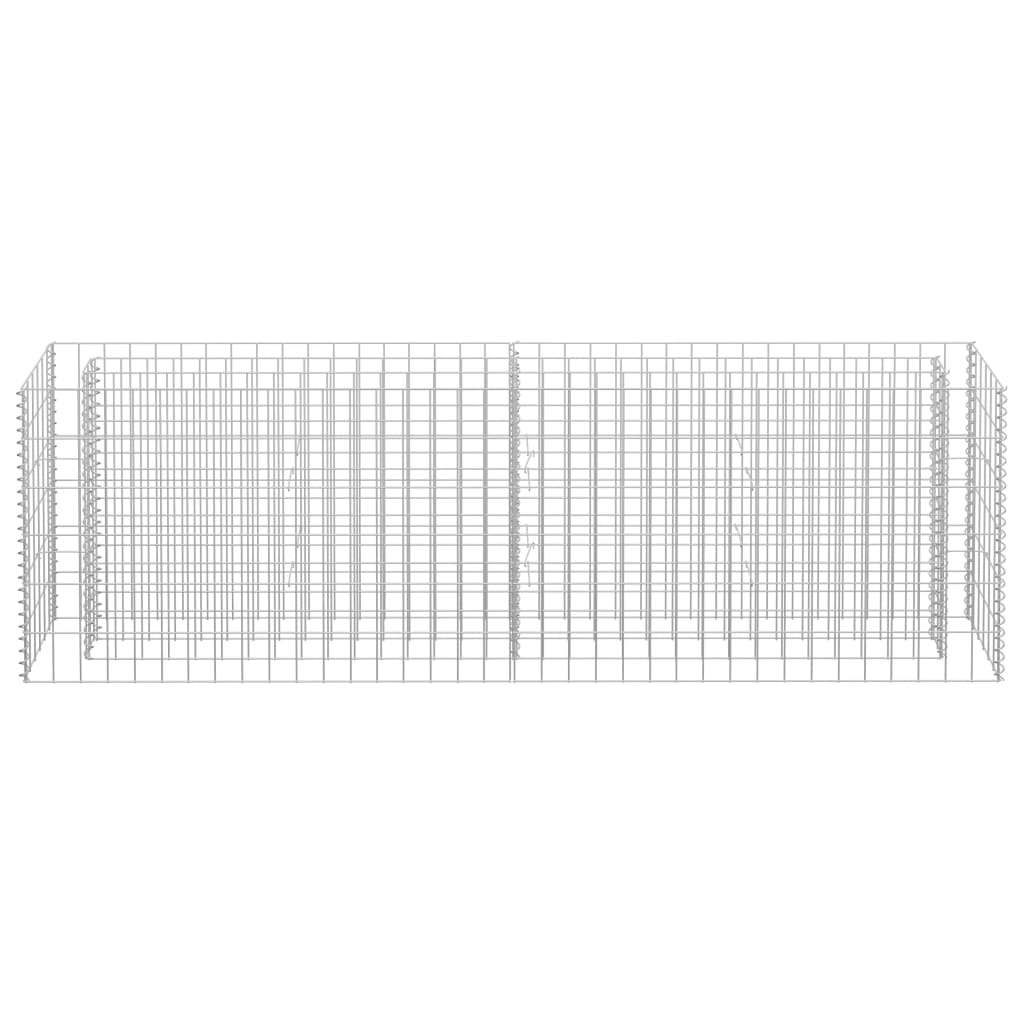 Gabion plantenbak verhoogd 180x30x60 cm gegalvaniseerd staal - Griffin Retail