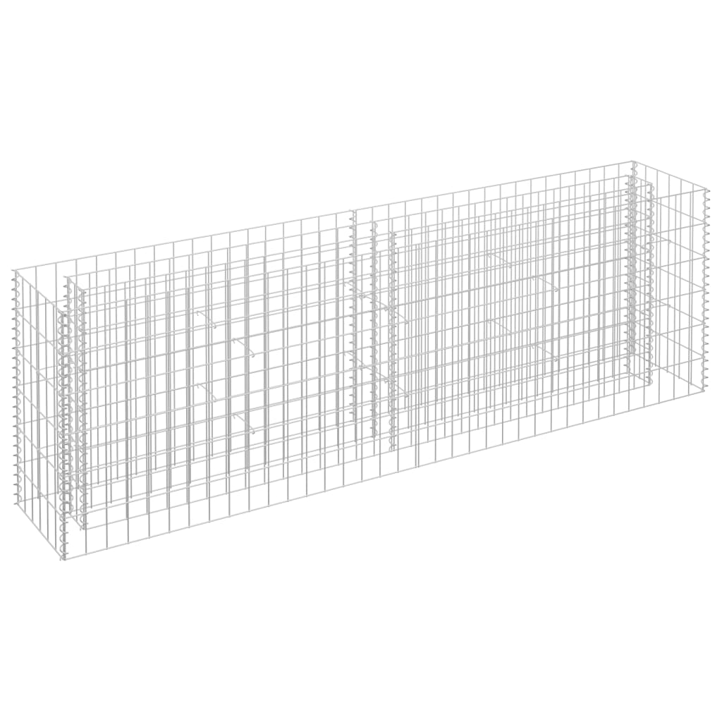 Gabion plantenbak verhoogd 180x30x60 cm gegalvaniseerd staal - Griffin Retail