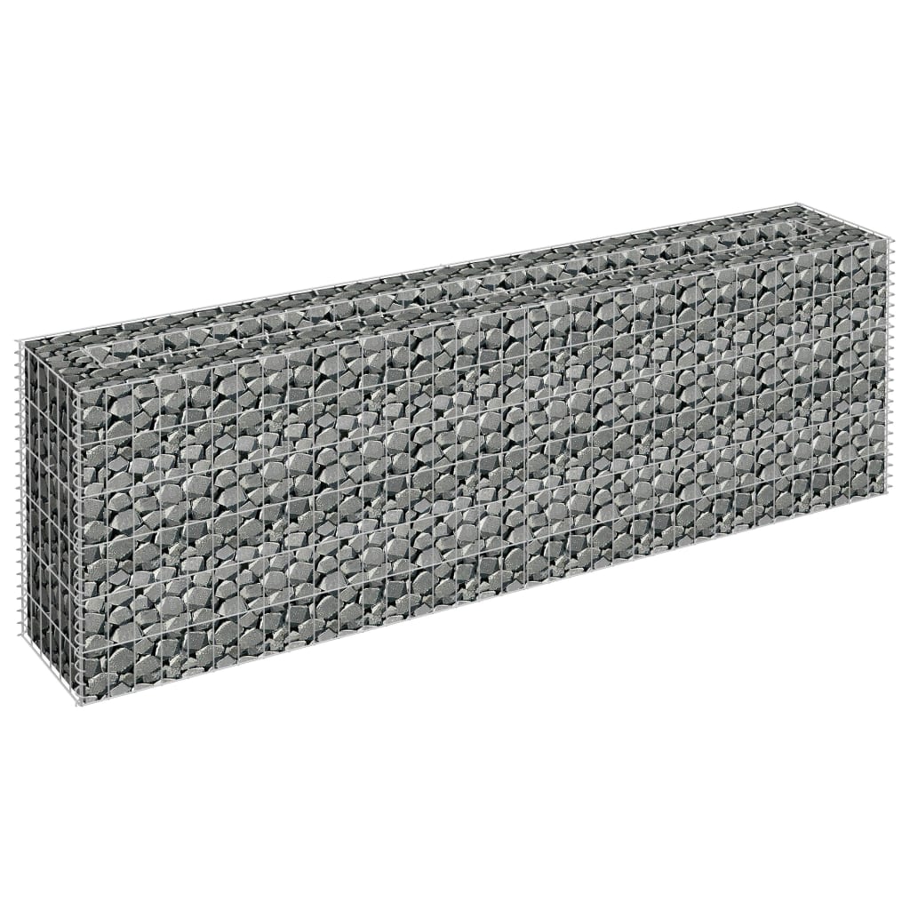 Gabion plantenbak verhoogd 180x30x60 cm gegalvaniseerd staal - Griffin Retail