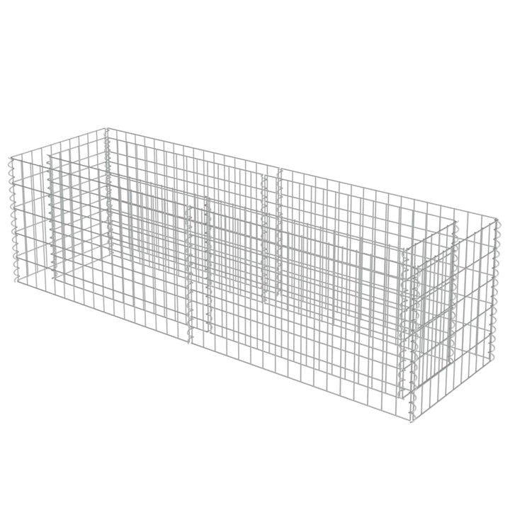 Gabion plantenbak verhoogd 180x50x50 cm gegalvaniseerd staal - Griffin Retail