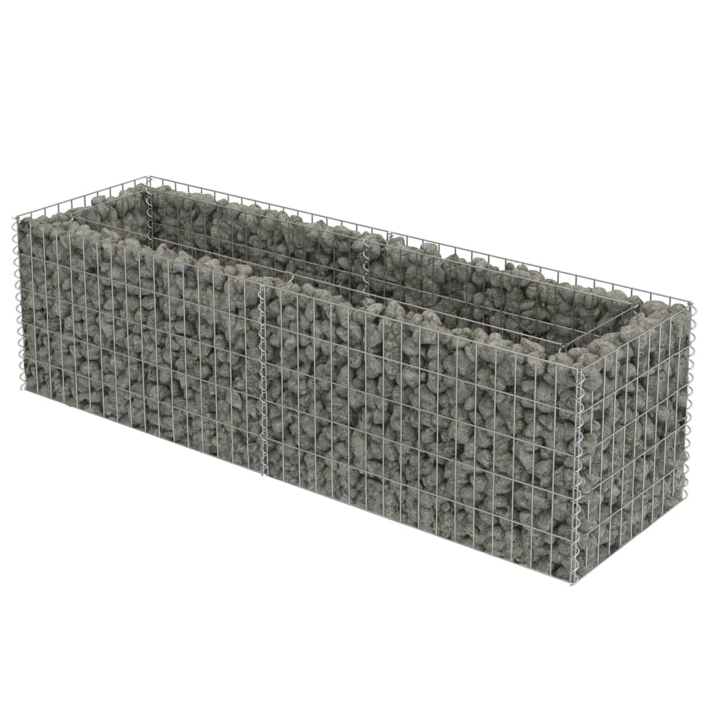 Gabion plantenbak verhoogd 180x50x50 cm gegalvaniseerd staal - Griffin Retail