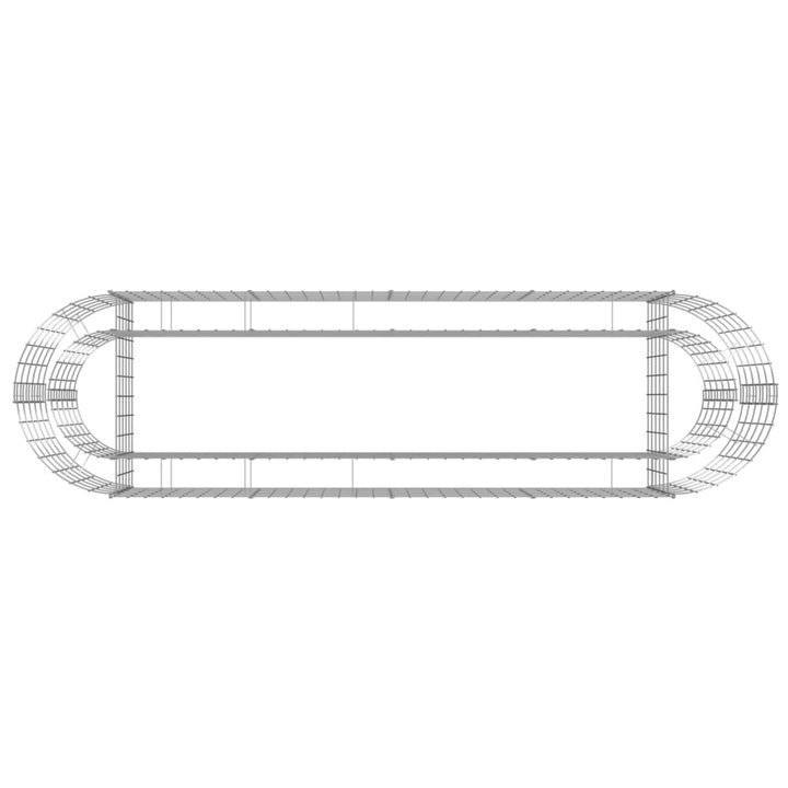 Gabion plantenbak verhoogd 190x50x50 cm gegalvaniseerd ijzer - Griffin Retail