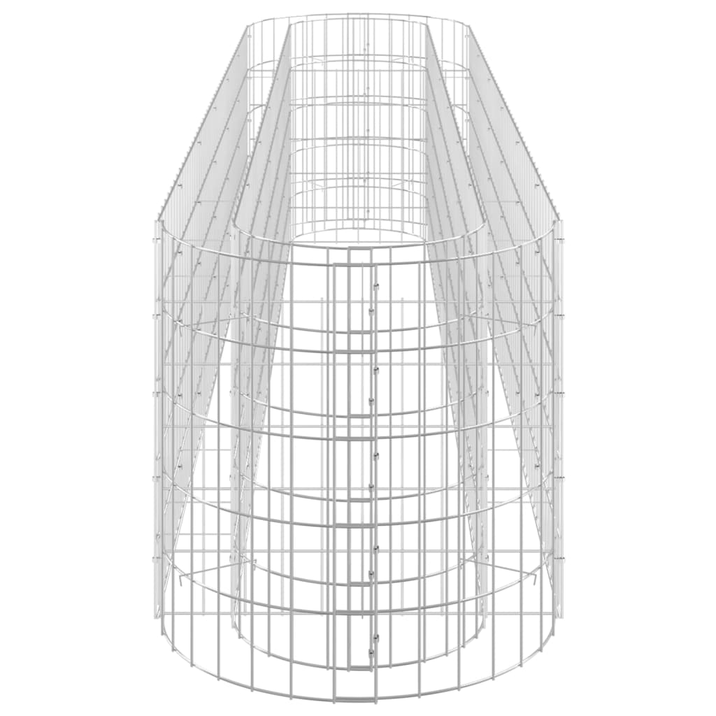 Gabion plantenbak verhoogd 260x50x50 cm gegalvaniseerd ijzer - Griffin Retail