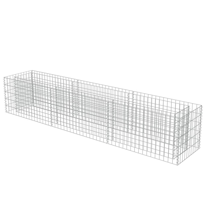 Gabion plantenbak verhoogd 270x50x50 cm gegalvaniseerd staal - Griffin Retail