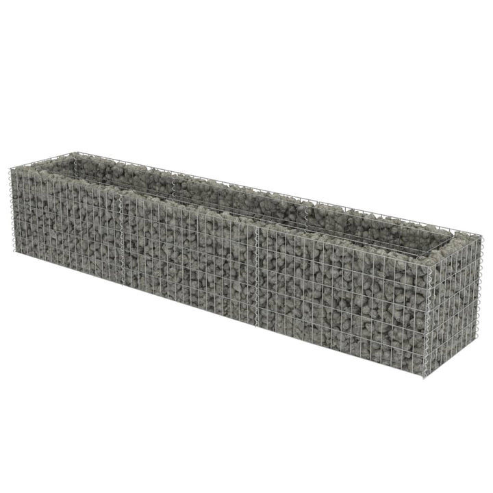 Gabion plantenbak verhoogd 270x50x50 cm gegalvaniseerd staal - Griffin Retail