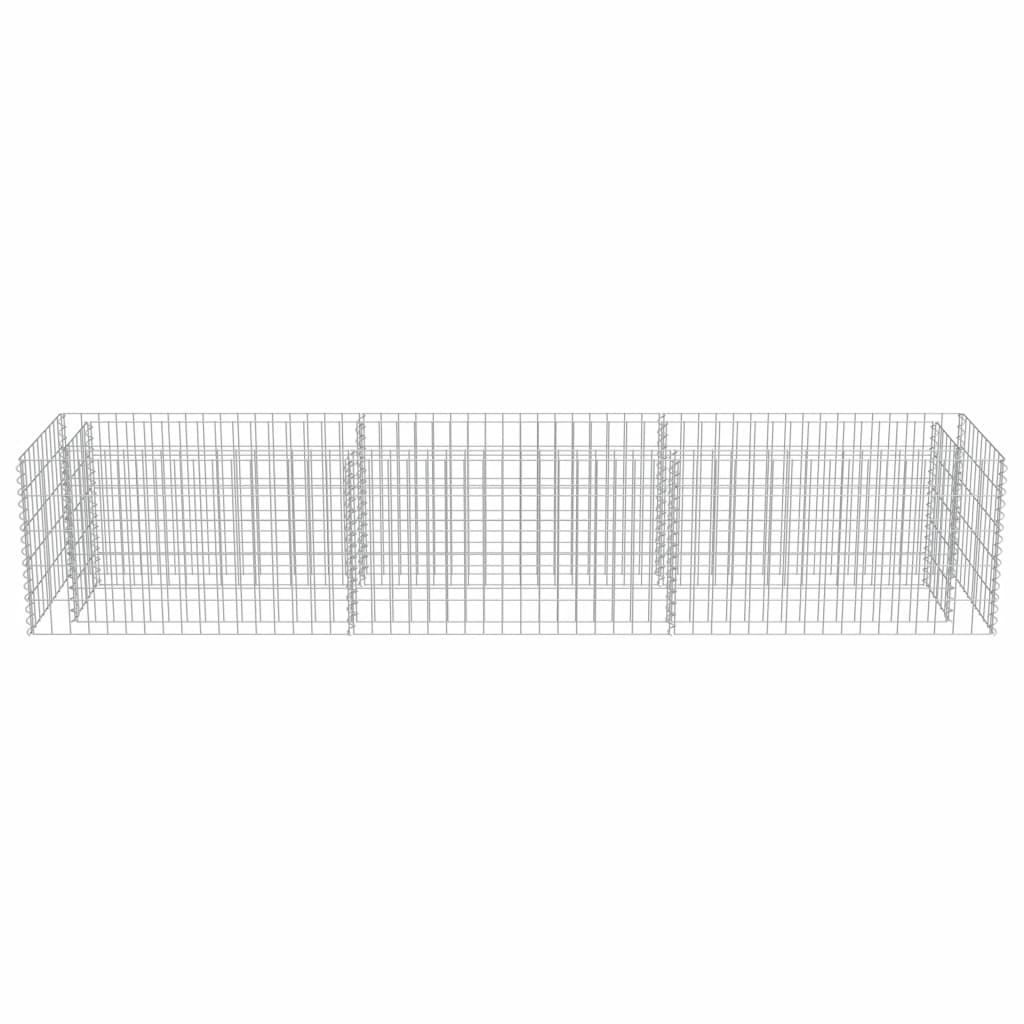 Gabion plantenbak verhoogd 270x50x50 cm gegalvaniseerd staal - Griffin Retail