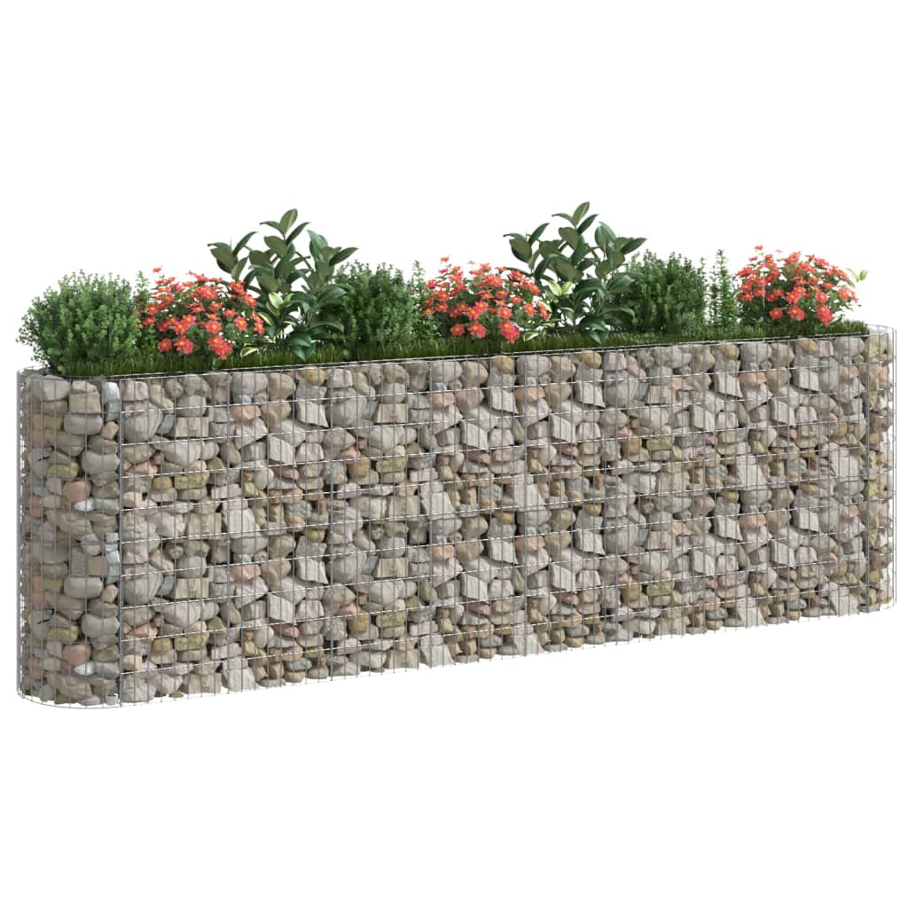 Gabion plantenbak verhoogd 330x50x100 cm gegalvaniseerd ijzer - Griffin Retail