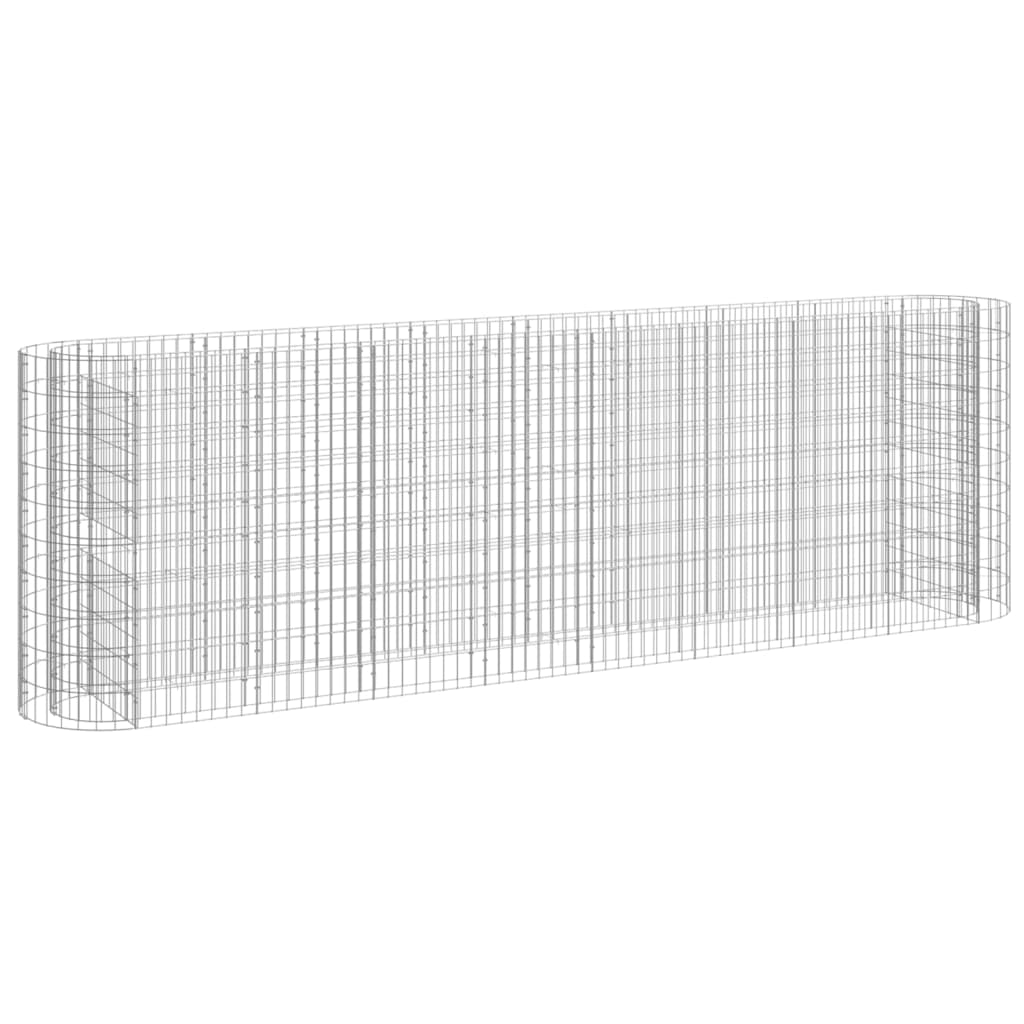 Gabion plantenbak verhoogd 330x50x100 cm gegalvaniseerd ijzer - Griffin Retail