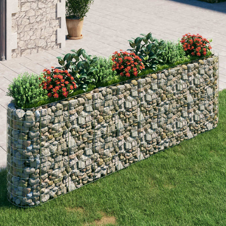 Gabion plantenbak verhoogd 330x50x100 cm gegalvaniseerd ijzer - Griffin Retail