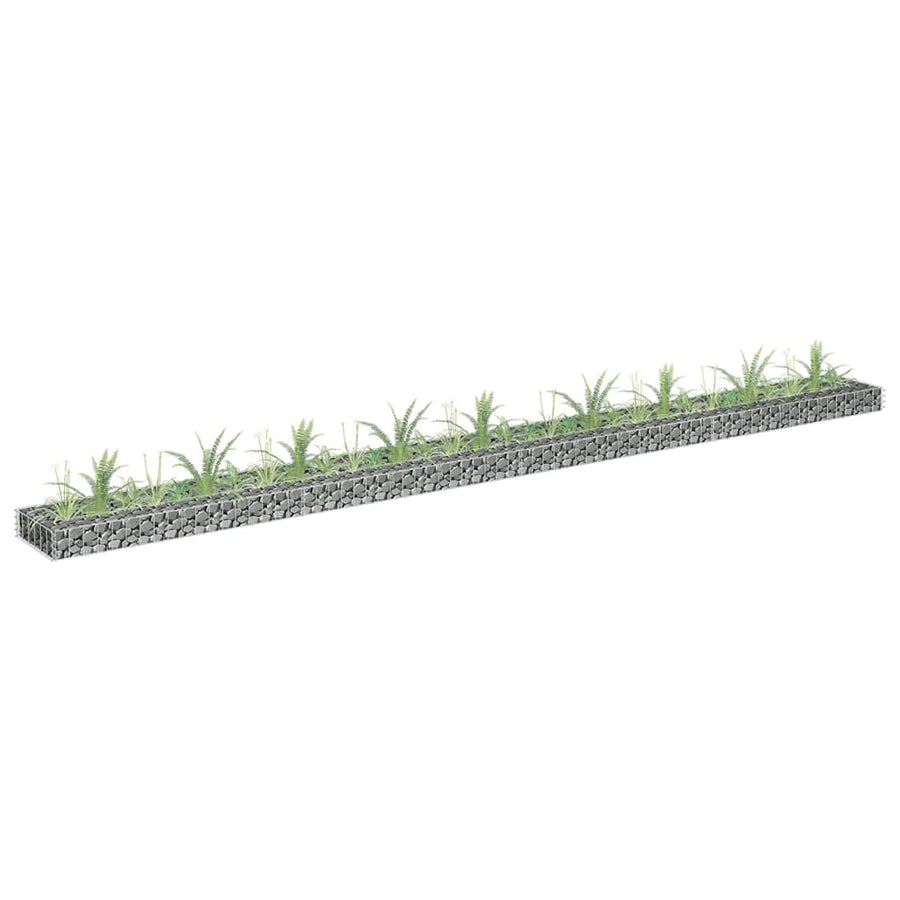 Gabion plantenbak verhoogd 360x30x10 cm gegalvaniseerd staal - Griffin Retail