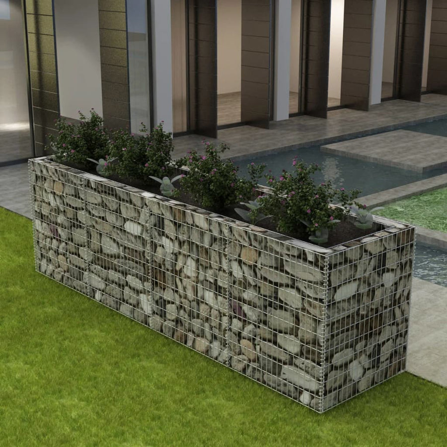 Gabion plantenbak verhoogd 360x90x100 cm staal - Griffin Retail