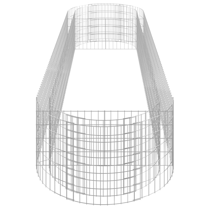 Gabion plantenbak verhoogd 400x100x50 cm gegalvaniseerd ijzer - Griffin Retail