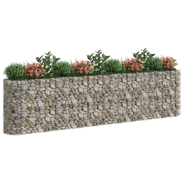 Gabion plantenbak verhoogd 400x50x100 cm gegalvaniseerd ijzer - Griffin Retail