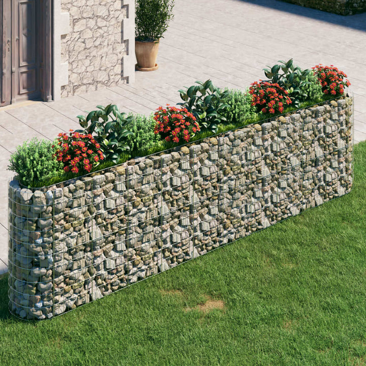 Gabion plantenbak verhoogd 400x50x100 cm gegalvaniseerd ijzer - Griffin Retail