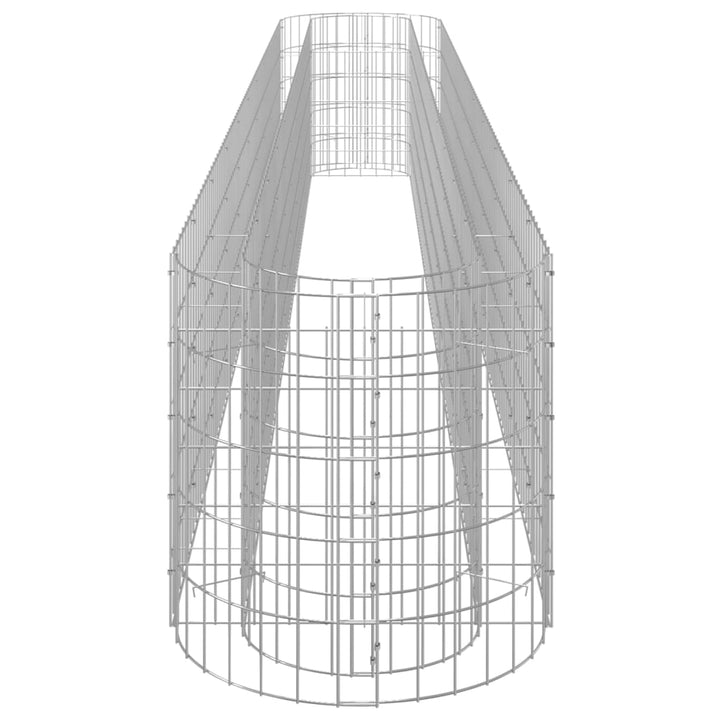 Gabion plantenbak verhoogd 400x50x50 cm gegalvaniseerd ijzer - Griffin Retail