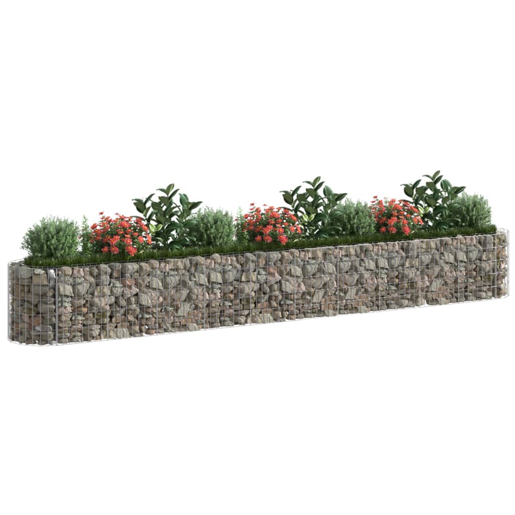 Gabion plantenbak verhoogd 400x50x50 cm gegalvaniseerd ijzer - Griffin Retail