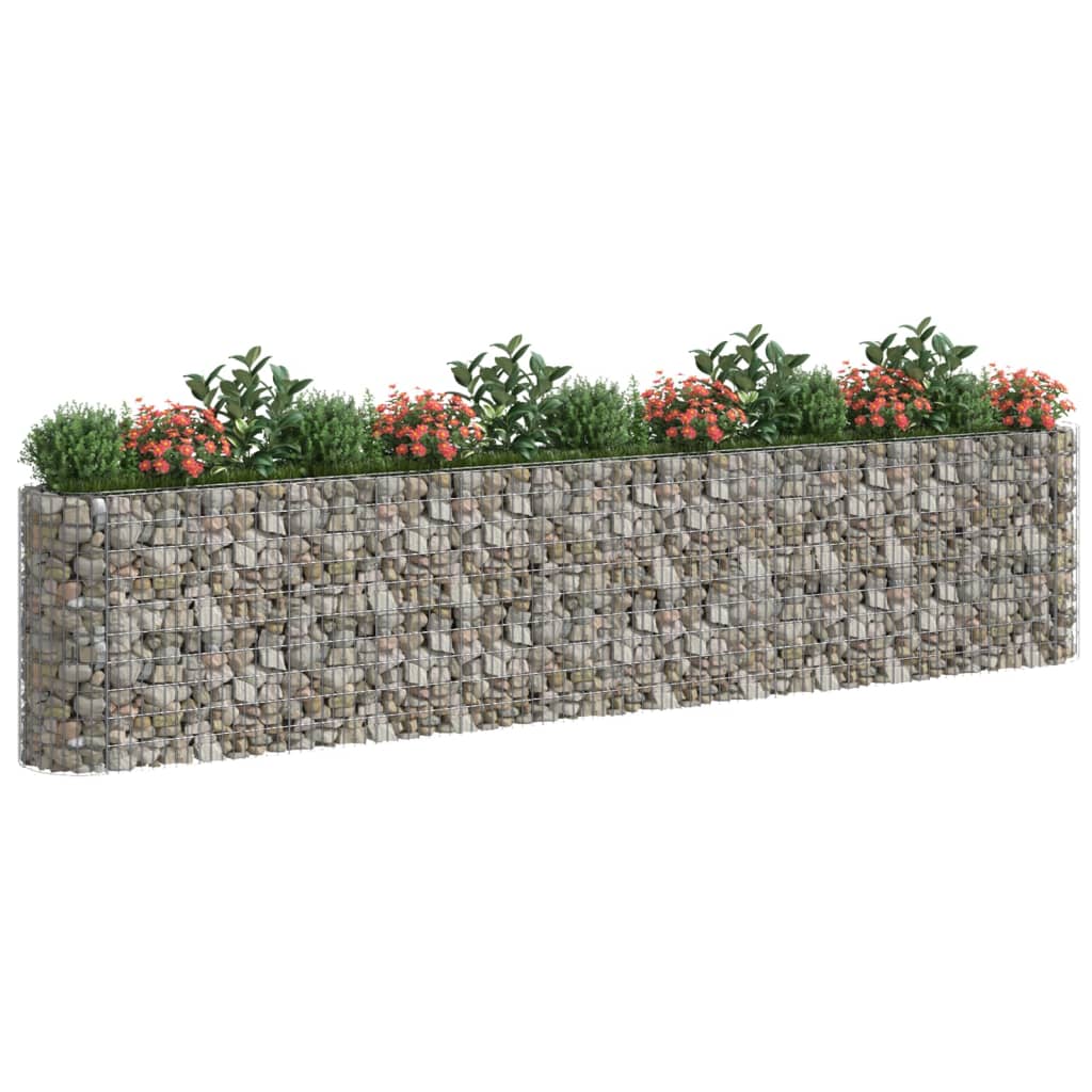 Gabion plantenbak verhoogd 470x50x100 cm gegalvaniseerd ijzer - Griffin Retail