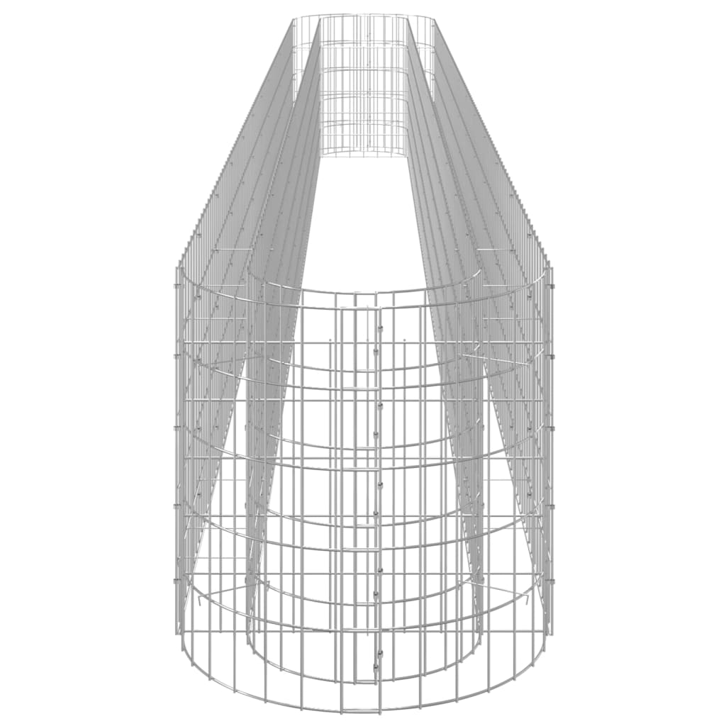 Gabion plantenbak verhoogd 470x50x50 cm gegalvaniseerd ijzer - Griffin Retail