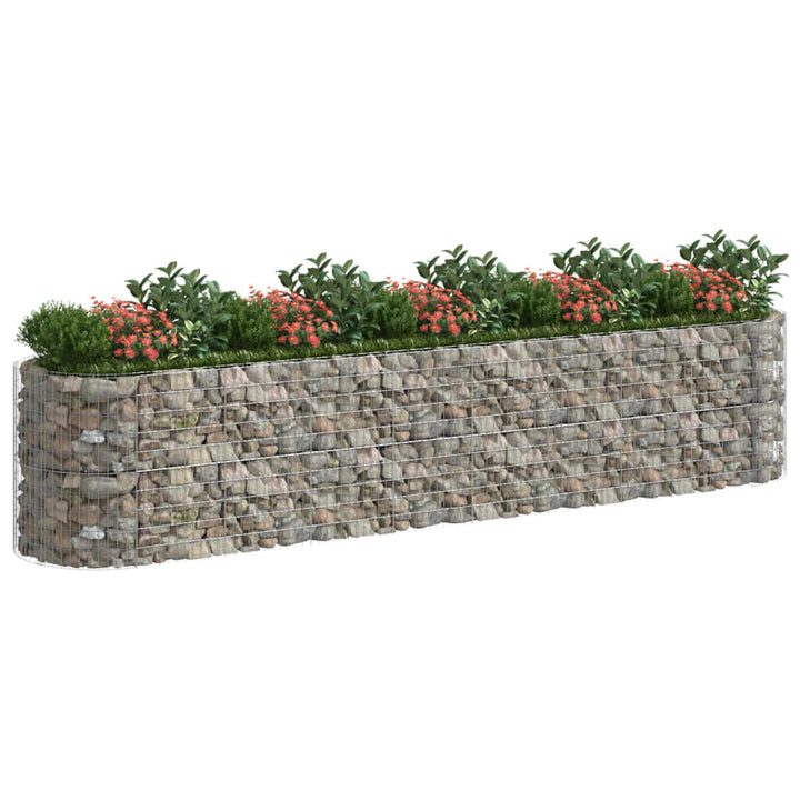 Gabion plantenbak verhoogd 500x100x100 cm gegalvaniseerd ijzer - Griffin Retail