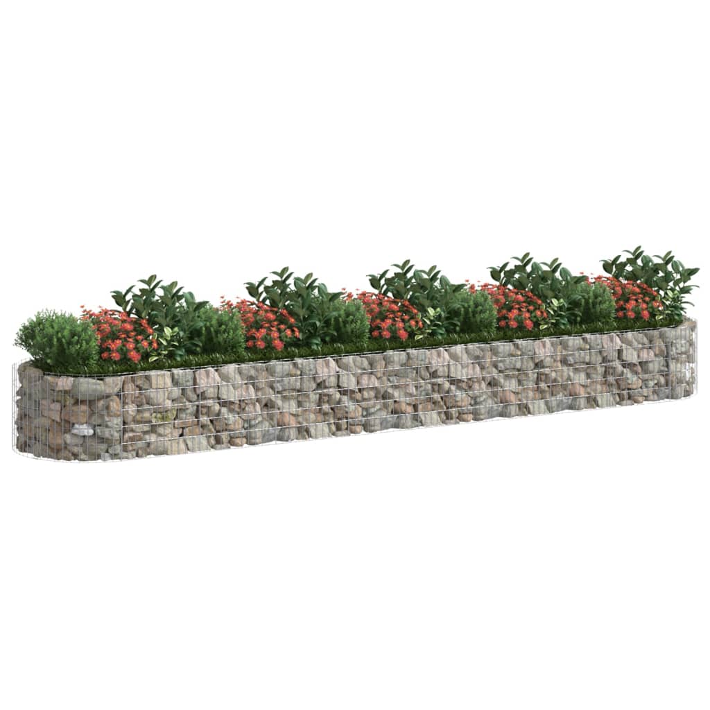 Gabion plantenbak verhoogd 500x100x50 cm gegalvaniseerd ijzer - Griffin Retail