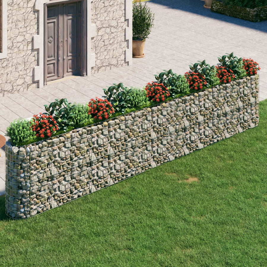 Gabion plantenbak verhoogd 540x50x100 cm gegalvaniseerd ijzer - Griffin Retail