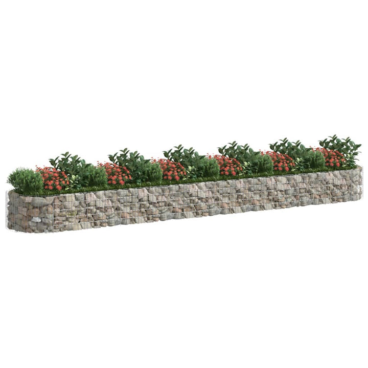 Gabion plantenbak verhoogd 600x100x50 cm gegalvaniseerd ijzer - Griffin Retail