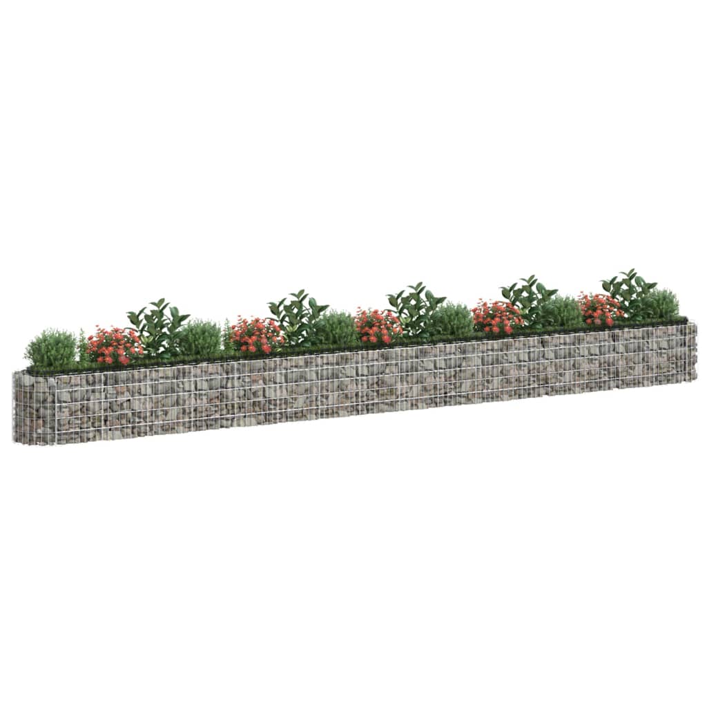 Gabion plantenbak verhoogd 610x50x50 cm gegalvaniseerd ijzer - Griffin Retail