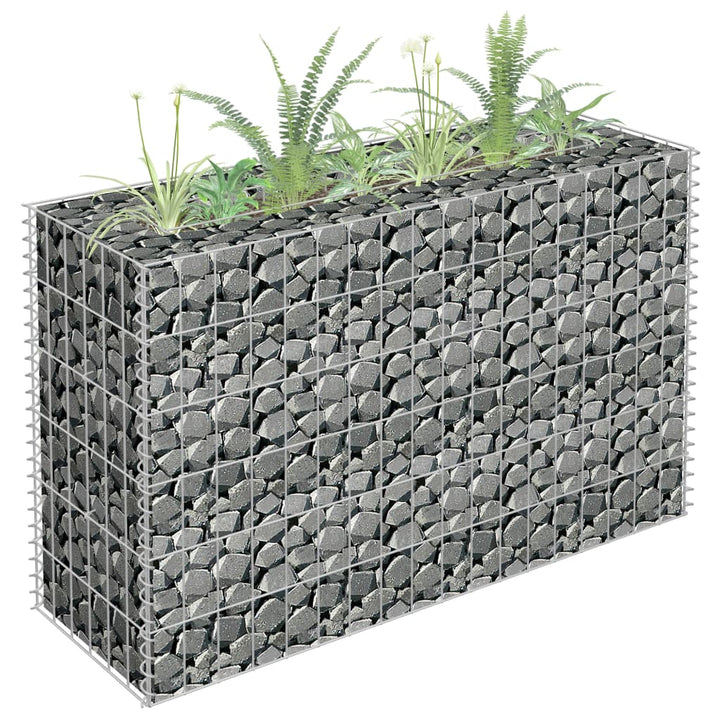 Gabion plantenbak verhoogd 90x30x60 cm gegalvaniseerd staal - Griffin Retail