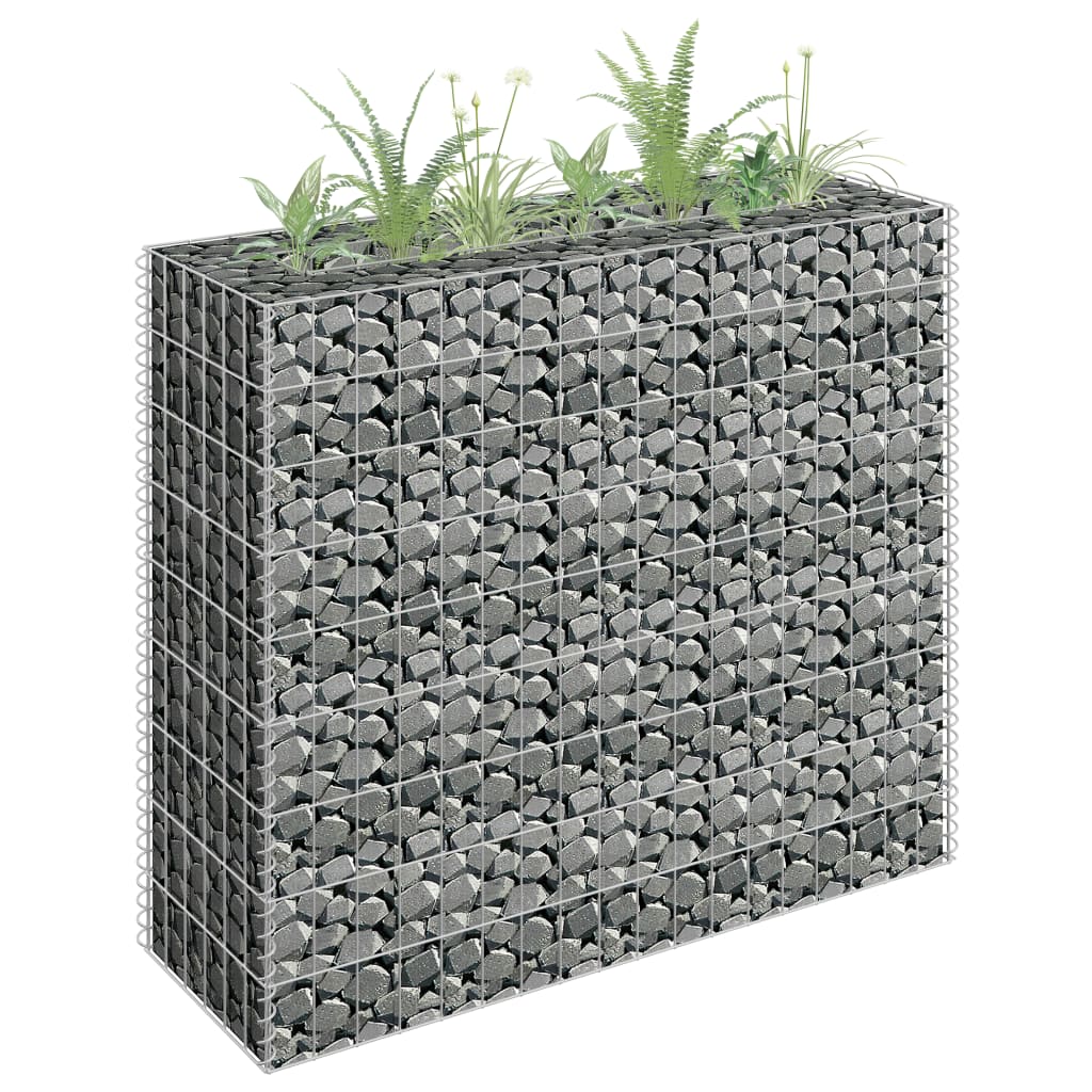 Gabion plantenbak verhoogd 90x30x90 cm gegalvaniseerd staal - Griffin Retail