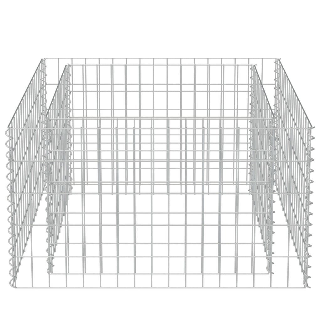 Gabion plantenbak verhoogd 90x90x50 cm gegalvaniseerd staal - Griffin Retail