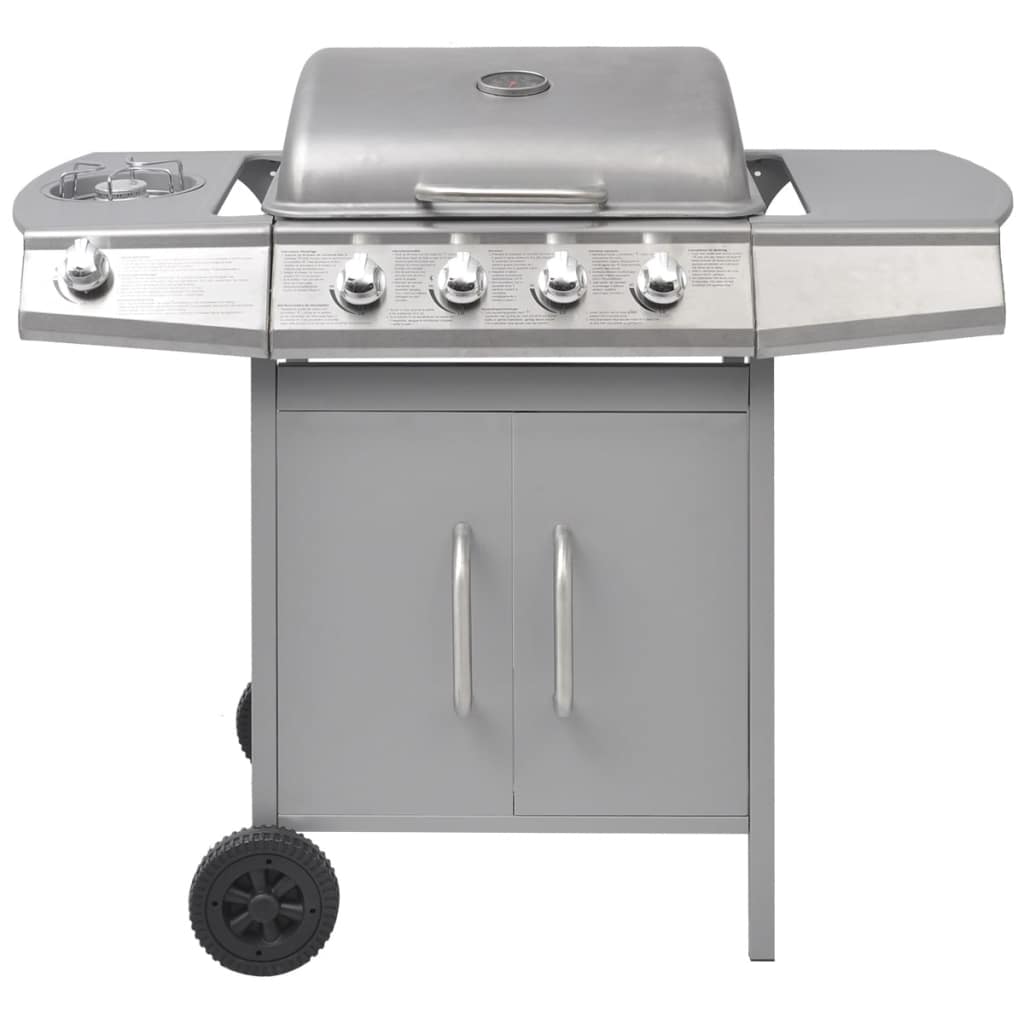 Gasbarbecue 4+1 kookzone zilver - Griffin Retail