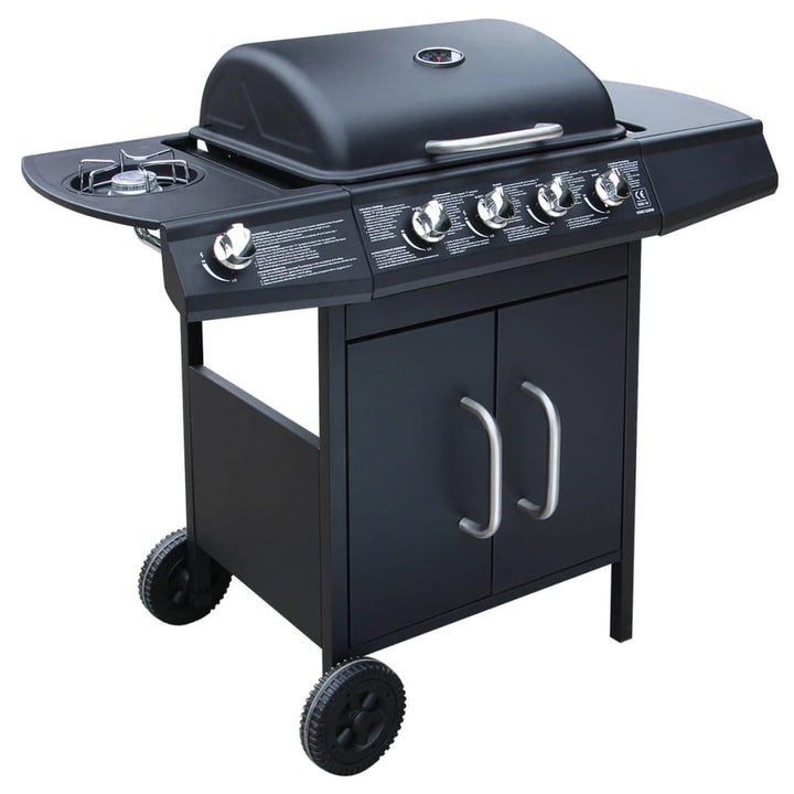 Gasbarbecue 4+1 kookzone zwart - Griffin Retail