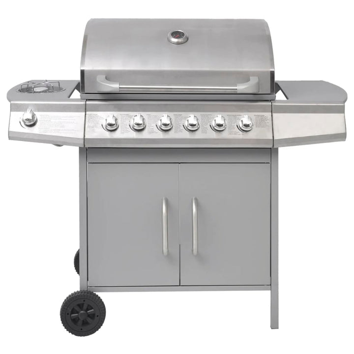 Gasbarbecue 6+1 kookzone zilver - Griffin Retail