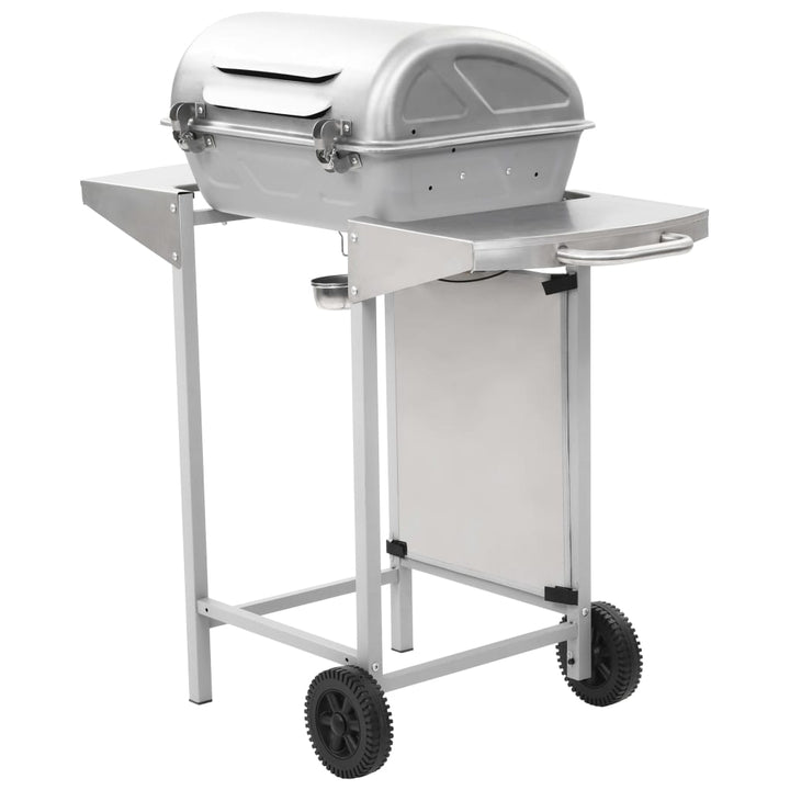Gasbarbecue en grill met 2 kookzones roestvrij staal zilver - Griffin Retail